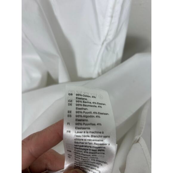 COS Oversized Maxi Shirt Dress White Sz 8 Minimal - Picture 6 of 7